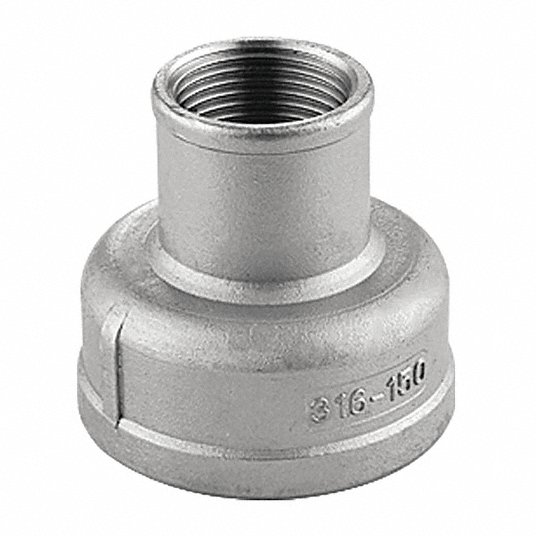 Reducer Coupling NPT 304 Stainless Steel Nipple Threaded Pipe Fitting 2x 1-1/2 Female 