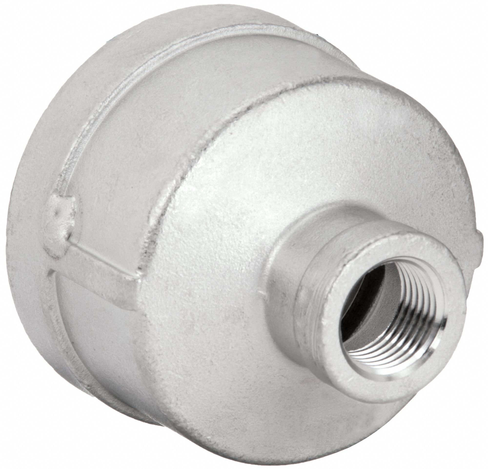 Reducing Coupling: 304 Stainless Steel, 2 in x 1/2 in Fitting Pipe Size, Female NPT x Female NPT
