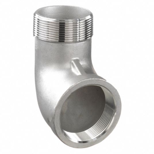 304 Stainless Steel, 1 1/2 in x 1 1/2 in Fitting Pipe Size, 90° Street  Elbow - 1LTW1