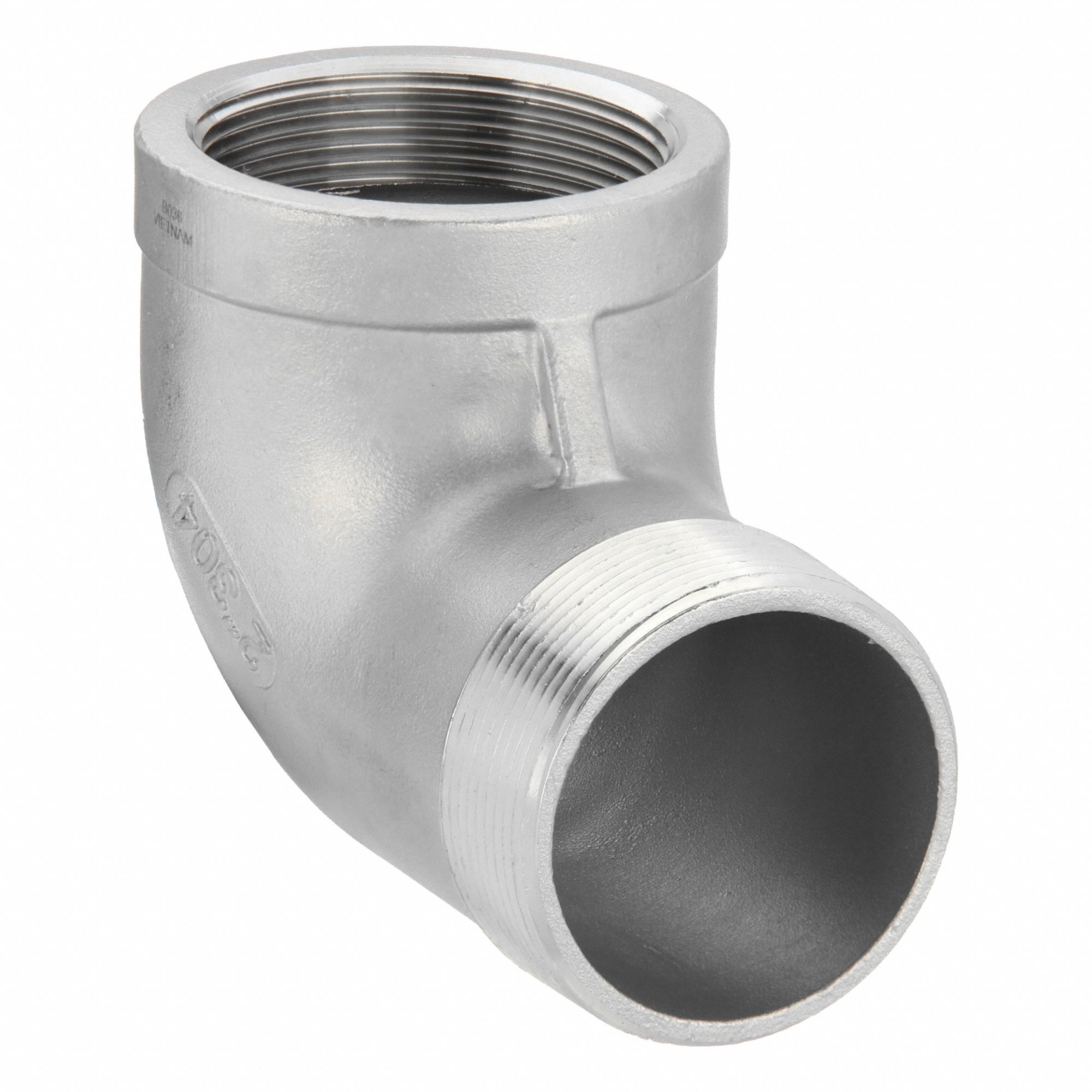 2 in x 2 in, Male NPT Threaded x Female Threaded, Metal Pipe Elbow ...