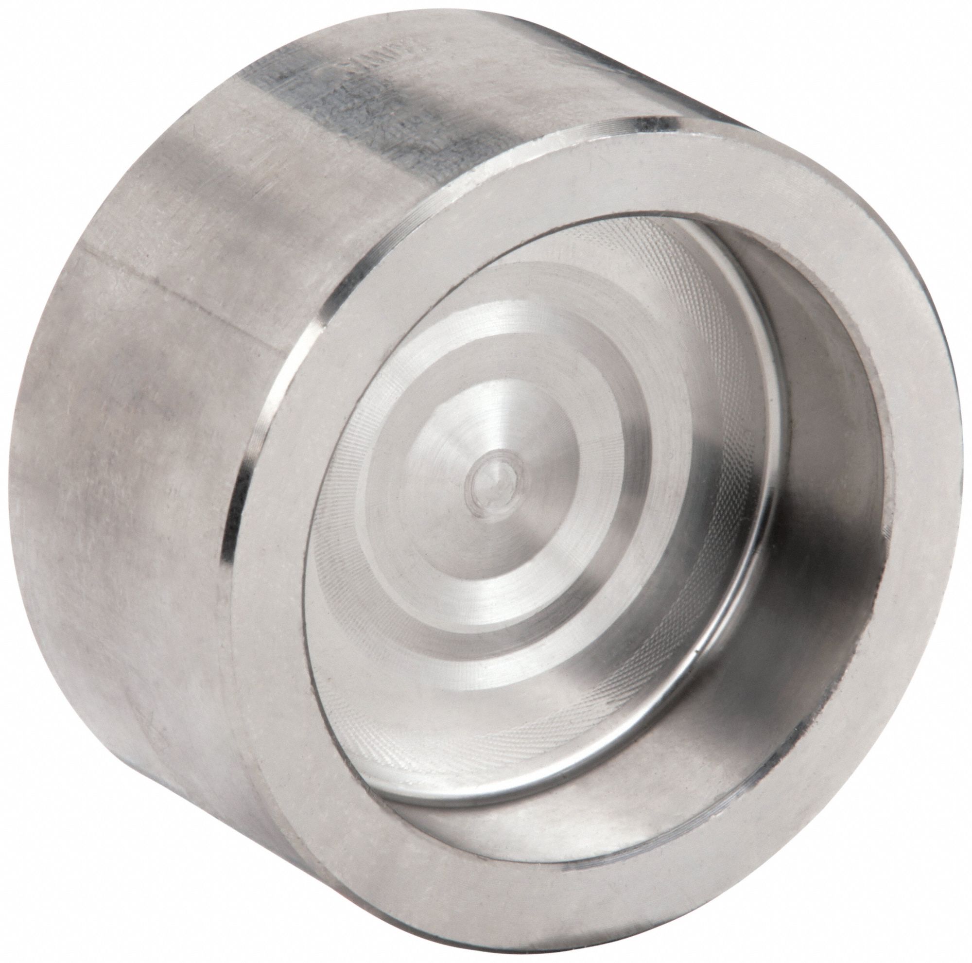 ROUND CAP: 304 STAINLESS STEEL, 1¼ IN FITTING PIPE SIZE, CLASS 3000