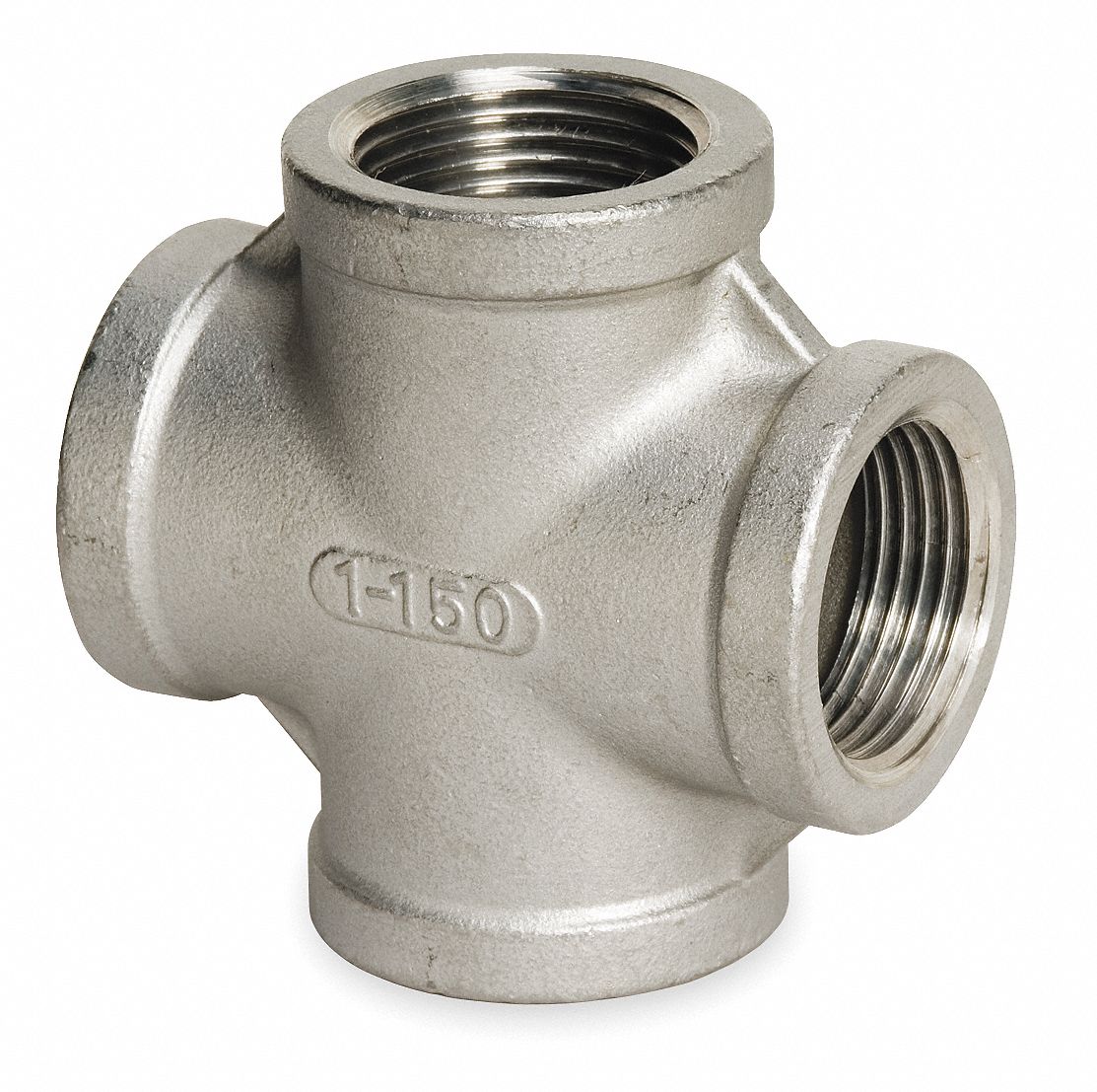 Cross: 304 Stainless Steel, 2 1/2 in x 2 1/2 in x 2 1/2 in x 2 1/2 in Fitting Pipe Size, Class 150