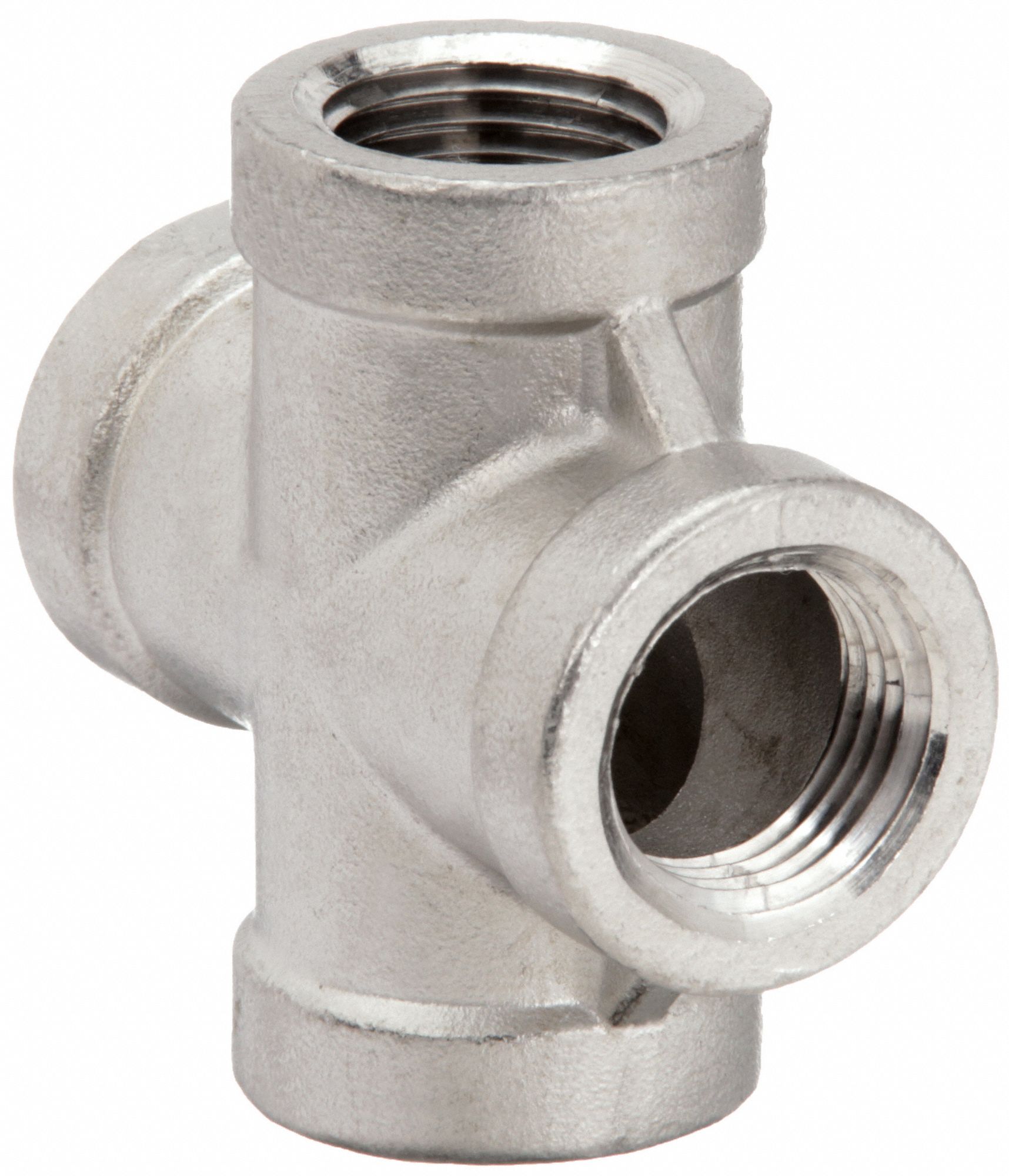 Cross: 304 Stainless Steel, 1/2 in x 1/2 in x 1/2 in x 1/2 in Fitting Pipe Size, Class 150