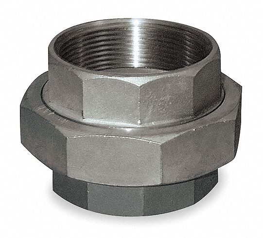 Union: 304 Stainless Steel, 4 in x 4 in Fitting Pipe Size, Female NPT x Female NPT, Class 150