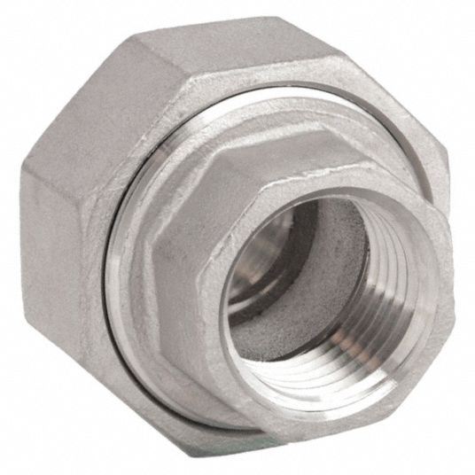 SUS304-PTOU-25, High-Pressure Hex Union with O-Ring Pipe Fitting - Female  Threaded, SUS304 Series, Fujii Koatsu