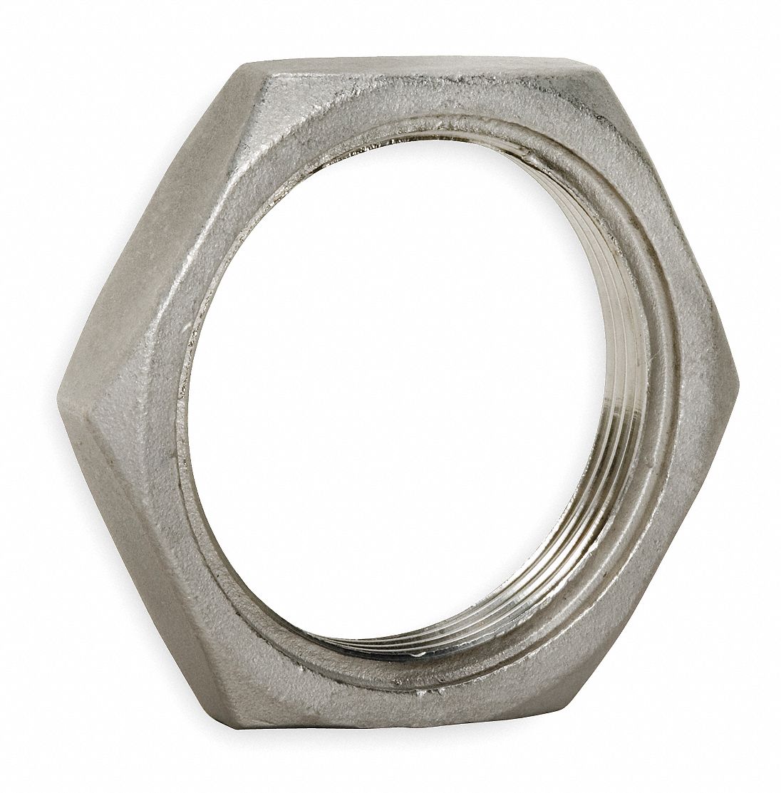 GRAINGER APPROVED 304 Stainless Steel Locknut, FNPT, 11/2 in Pipe Size