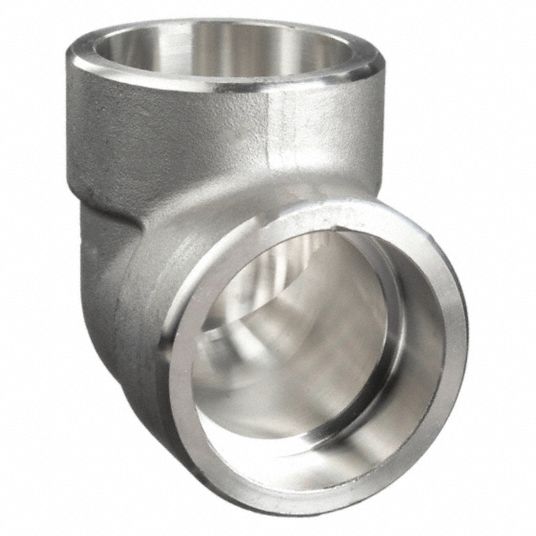 90° Elbow: 316 Stainless Steel, 1 1/2 in x 1 1/2 in Fitting Pipe Size,  Female x Female, Class 3000