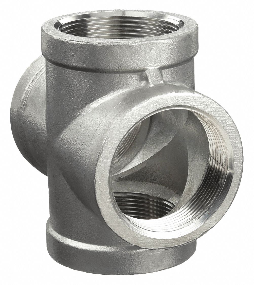 CROSS: 316 STAINLESS STEEL, ¾ IN X ¾ IN X ¾ IN X ¾ IN FITTING, CLASS 150, CROSS