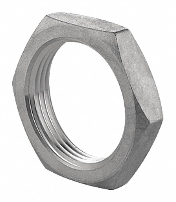 GRAINGER APPROVED Locknut 316 Stainless Steel, 1/2 in Fitting Pipe