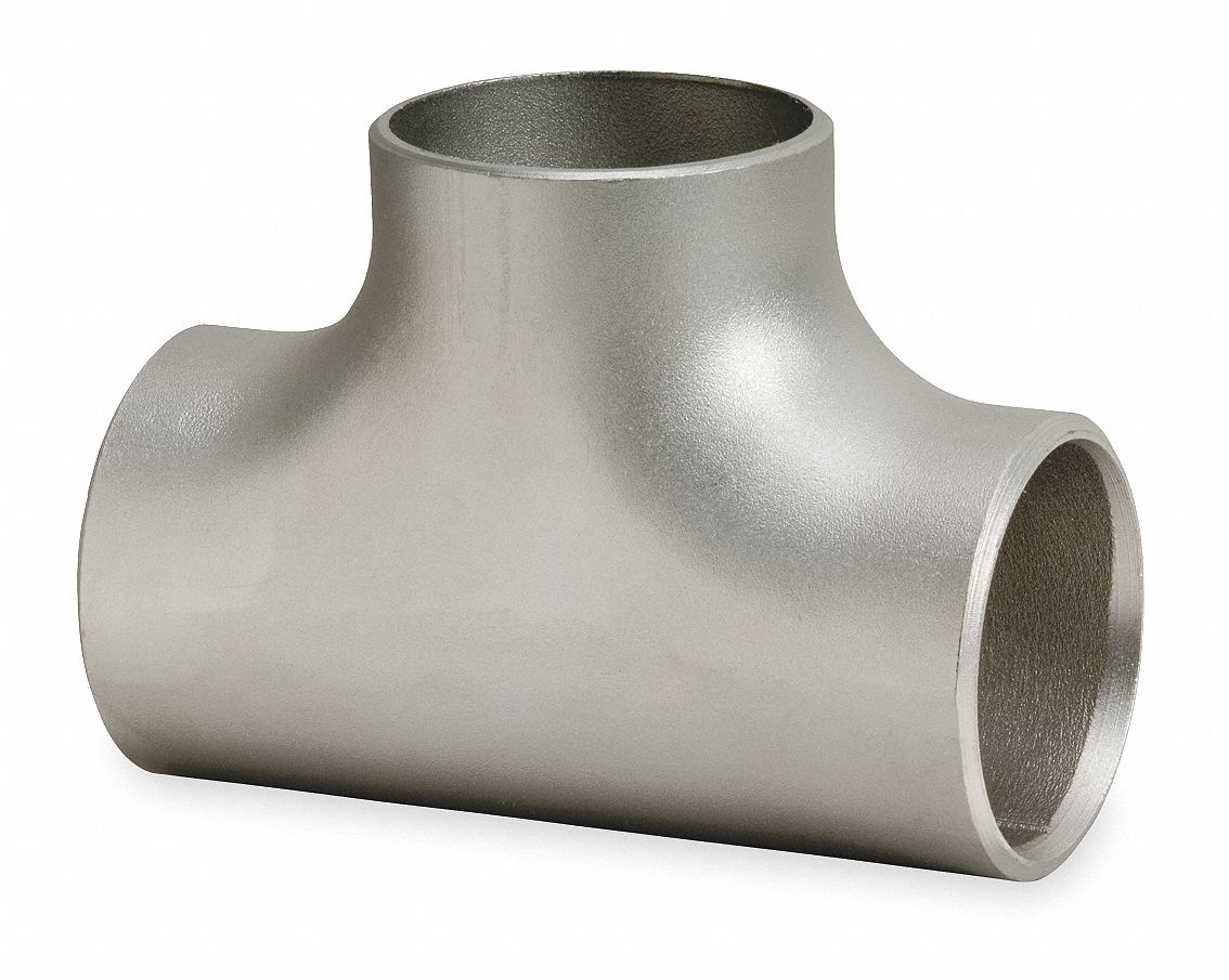 TEE: 316L STAINLESS STEEL, 4 IN X 4 IN X 4 IN FITTING PIPE SIZE, 8 3/16 IN OVERALL LG