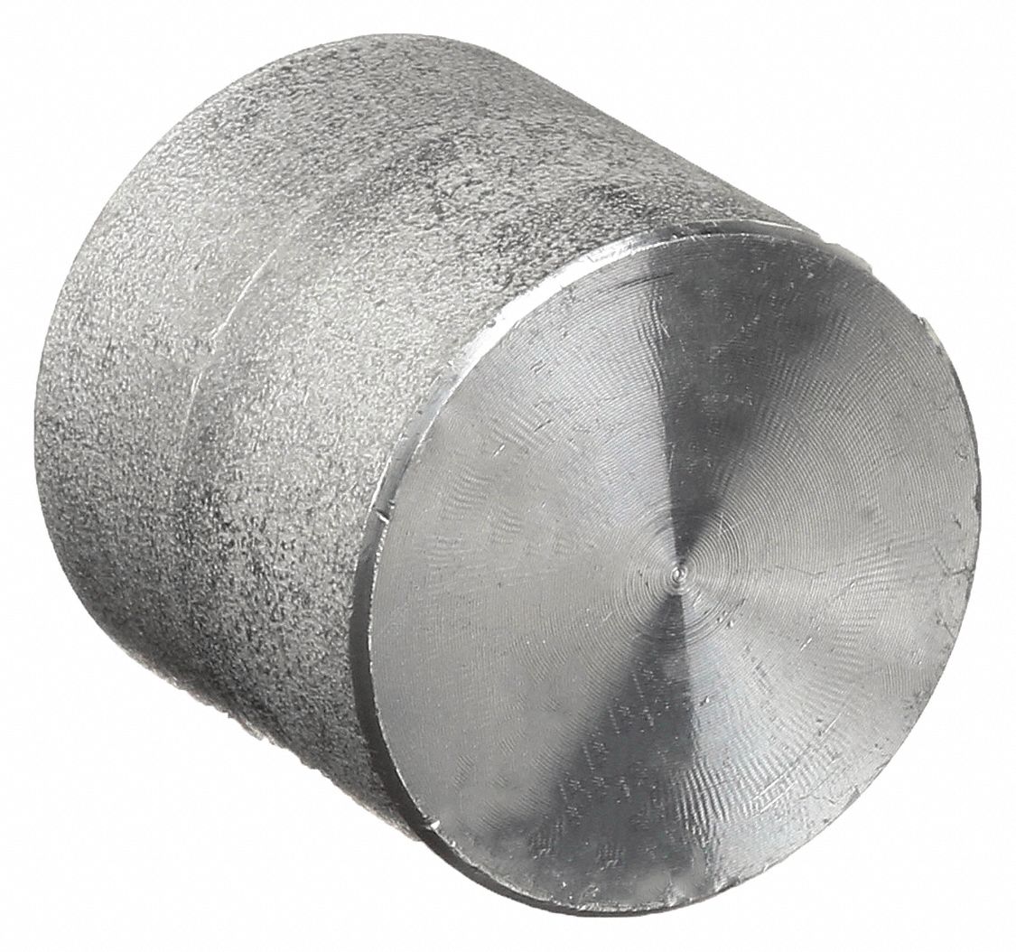 ROUND CAP: 304 STAINLESS STEEL, 1 IN FITTING PIPE SIZE, FEMALE NPT