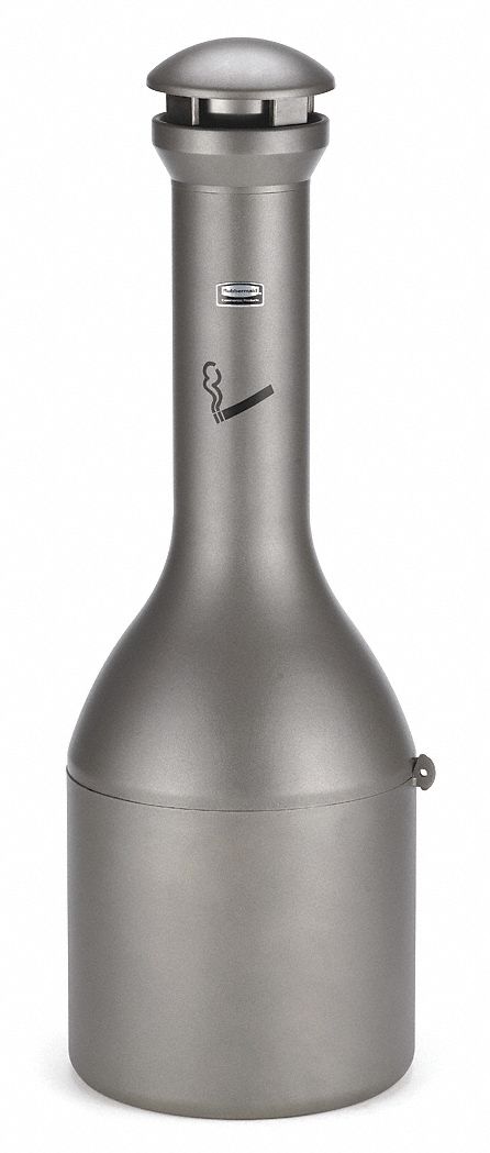 CIGARETTE RECEPTACLE,4-3/32 GAL.,PEWTER