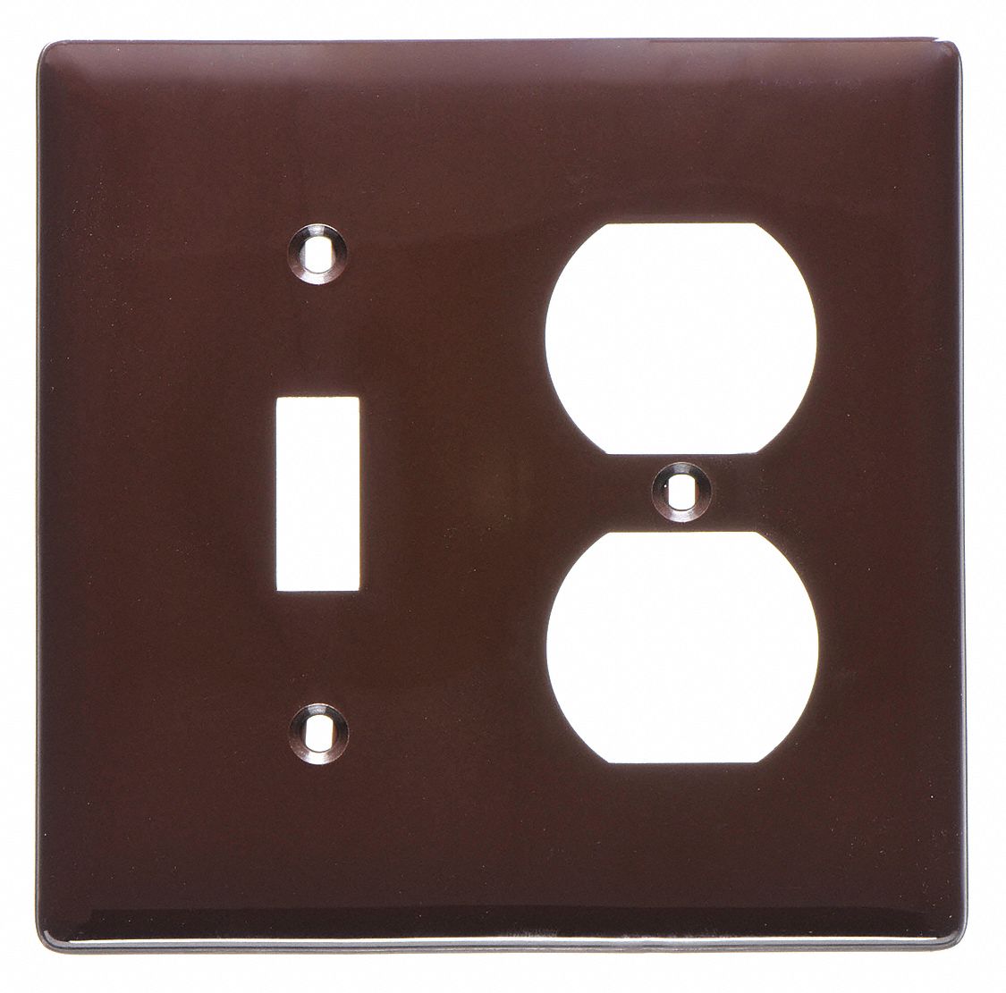 Toggle Switch/Duplex Receptacle Wall Plate 2 Gangs, Std, Light Almond