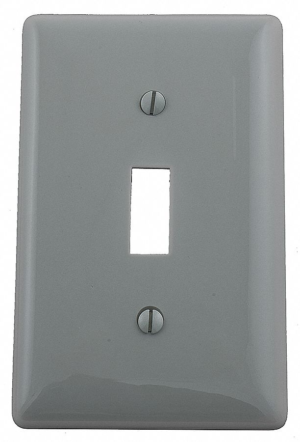 HUBBELL PLATE SWITCH 1GANG TOGGLE GRAY Electrical Wall Plates