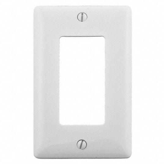 HUBBELL, Decorator-Rocker, 1 Gang, Rocker Wall Plate - 1LXY1|NP26OW ...
