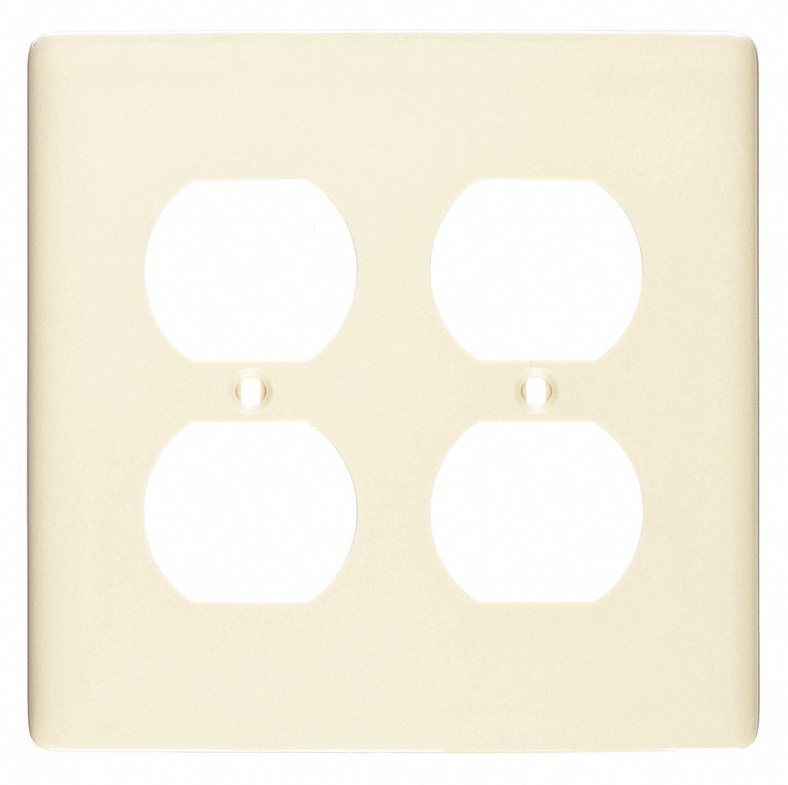 PLATE DUPLEX 2 GANG NYLON IVORY