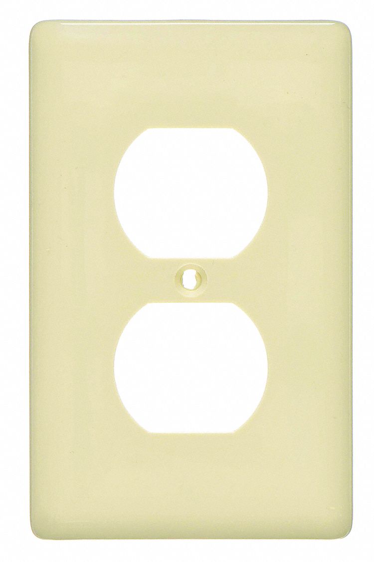 PLATE DUPLEX 1 GANG NYLON IVORY