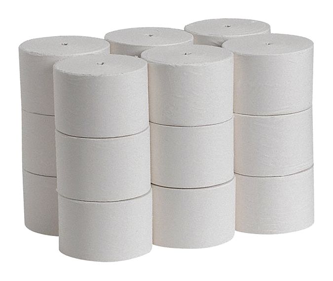 Toilet Paper Roll Coreless, 1 Ply, 3,000 Sheets, 1,000