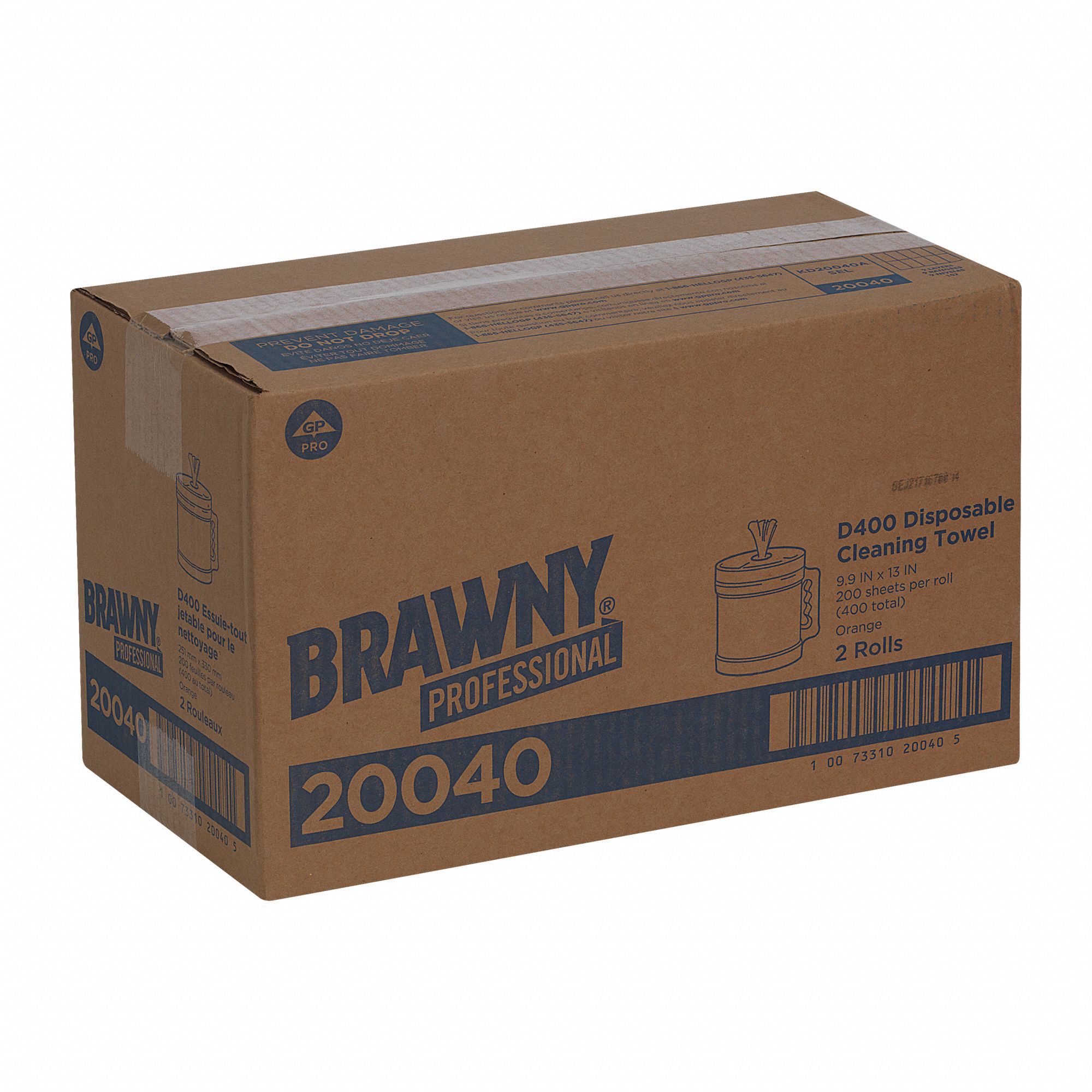 Dry Wipe Roll, Brawny(R) Professional D400, 10 in x 13