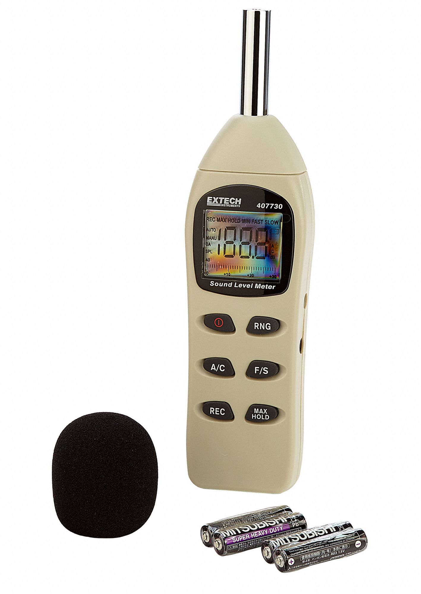 EXTECH General Purpose Sound Level Meter 40 to 130 dB, 300 Hz to 8 kHz