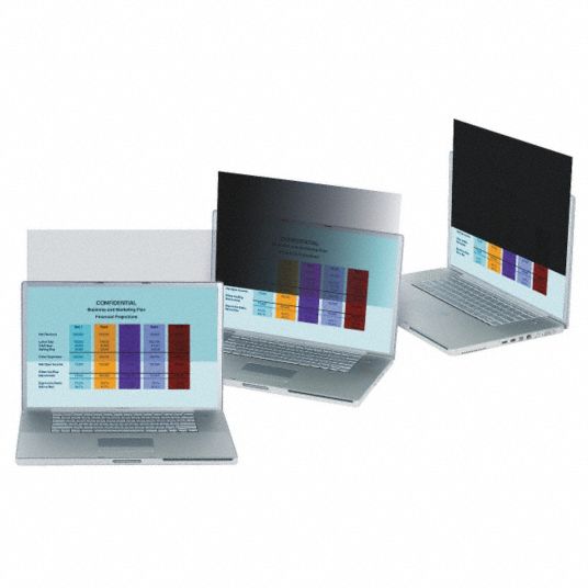 Privacy Filter,12.1in W Laptop/LCD,Black - Grainger