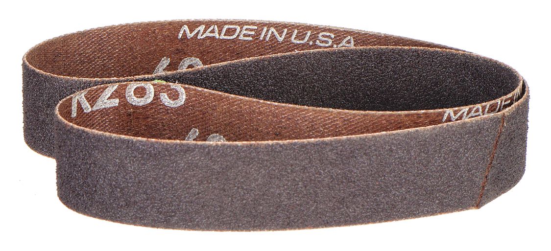 SANDING BELT, ½ IN W X 18 IN L, ALUMINUM OXIDE, P40 GRIT, X WEIGHT COTTON BACKING