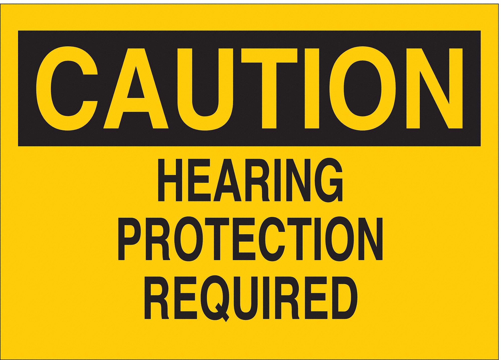CAUTION SIGN,7 X 10IN,BK/YEL,ENG,TEXT