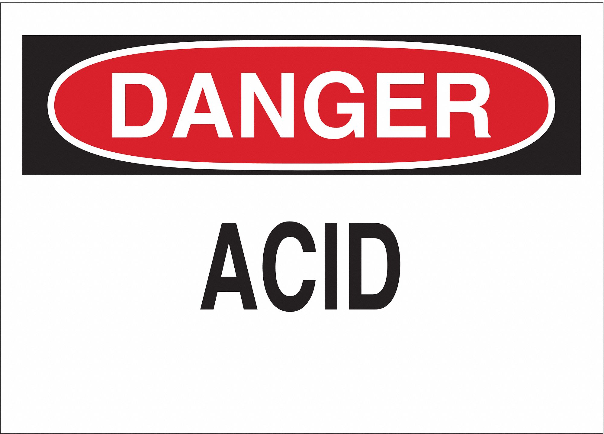 Danger Sign, 10 x 14In, R and BK/WHT, AL