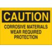 Caution: Corrosive Materials Signs
