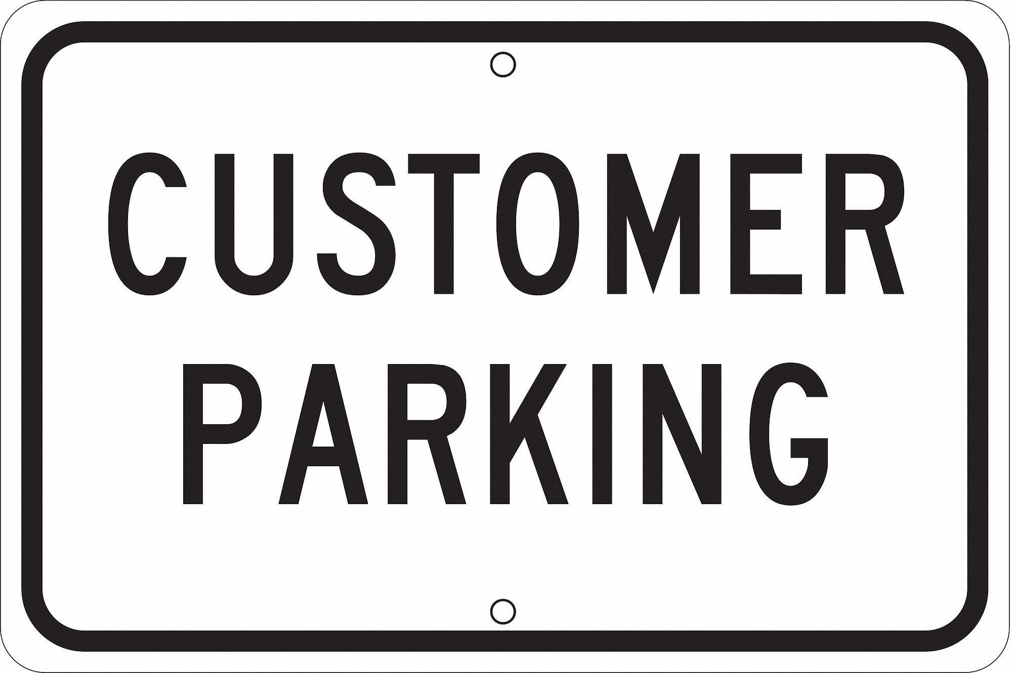 BRADY Text Customer Parking, Aluminum Parking Sign, Height 10", Width 14"   Parking and Traffic Signs   6B376|43424