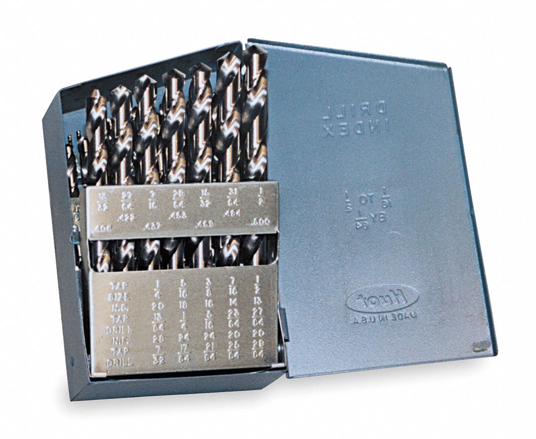 CHICAGOLATROBE Jobber Drill Bit Set 1/16 in Smallest Drill Bit Size