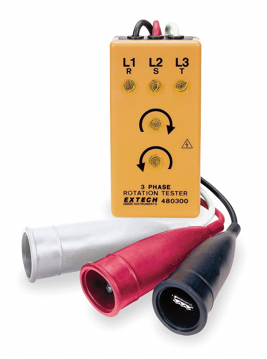 Phase Sequence Tester, 100 to 660V AC Voltage Range Grainger