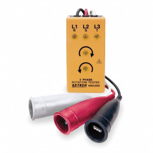 EXTECH Phase Sequence Tester, 100 to 660V AC Voltage Range 1M918480300 Grainger