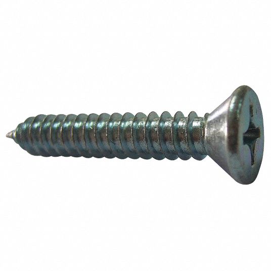 FABORY #10 x 1 1/2 in Zinc-Plated Case Hardened Steel Sheet Metal Screw ...