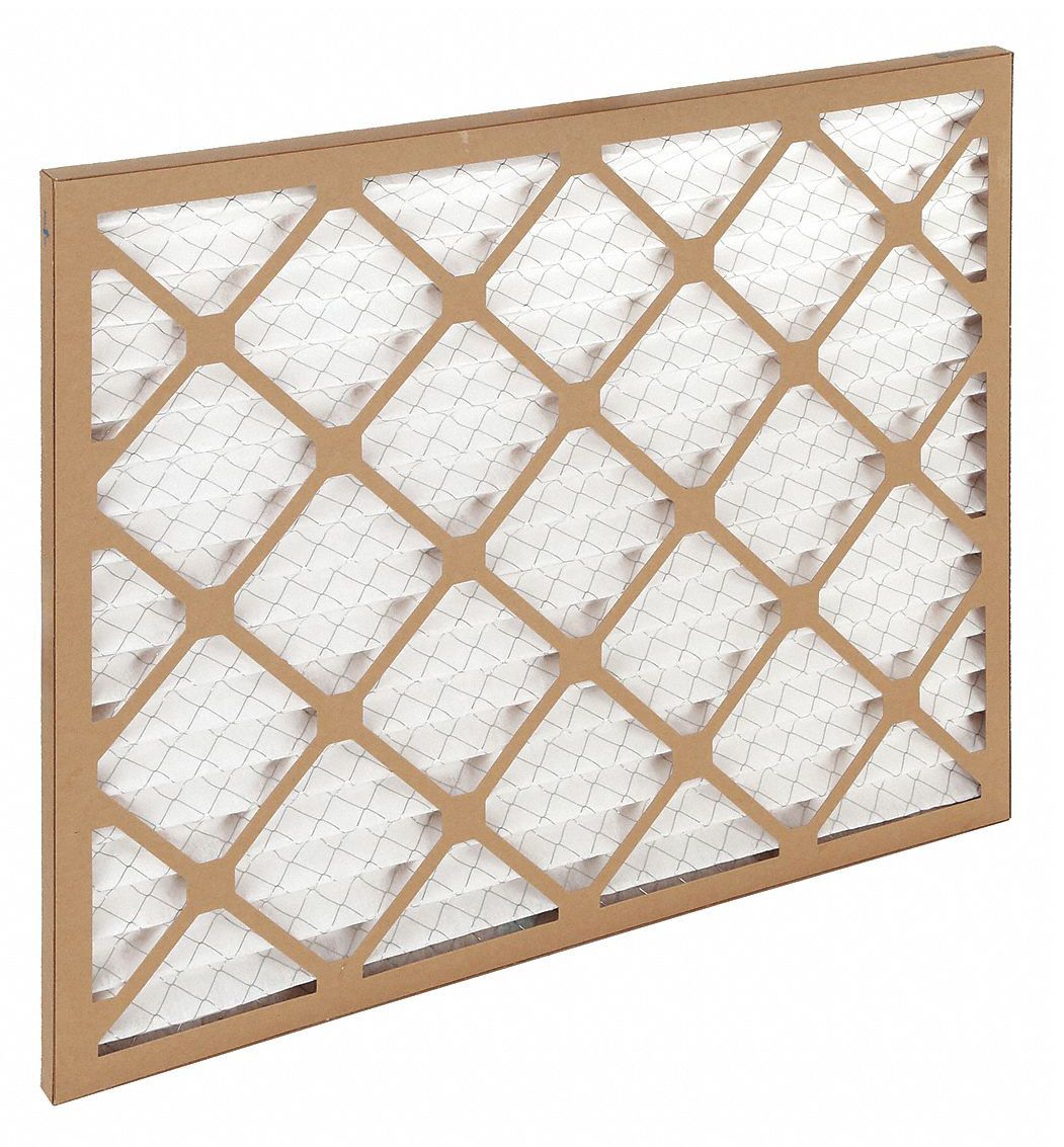 Pleated Air Filter: 20 in x 24 in x 1 in, MERV 10, Gen Use