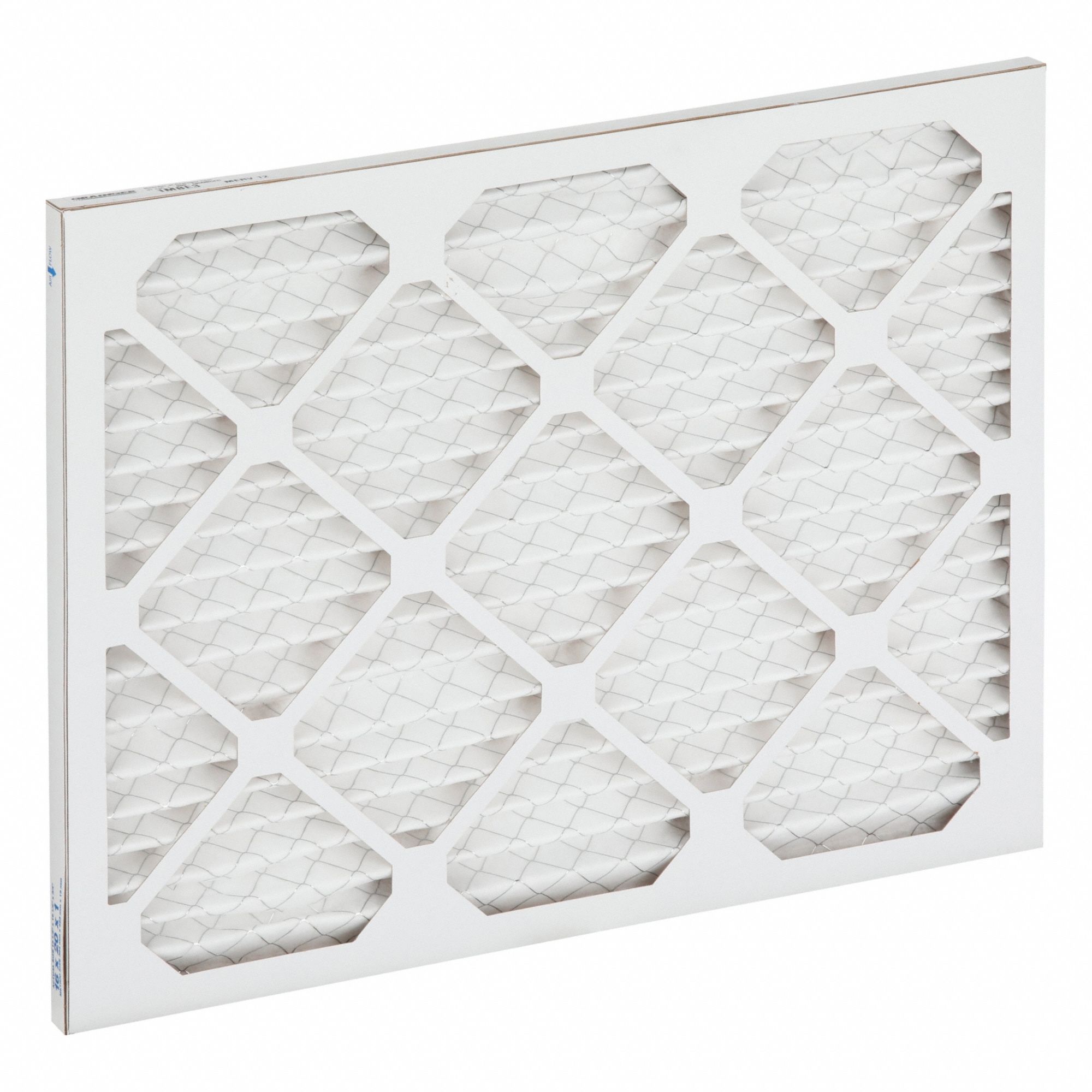 Pleated Air Filter: 16 in x 20 in x 1 in, MERV 12, Allergen Reduction
