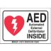AED Automated External Defibrillator Inside Signs