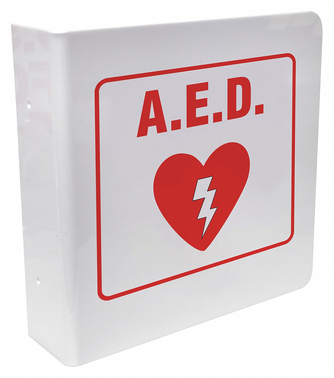 FIRST AID SIGN, ACRYLIC, 8 IN WIDTH, 8 IN HEIGHT, RED/WHITE, WITH MOUNTING HOLES