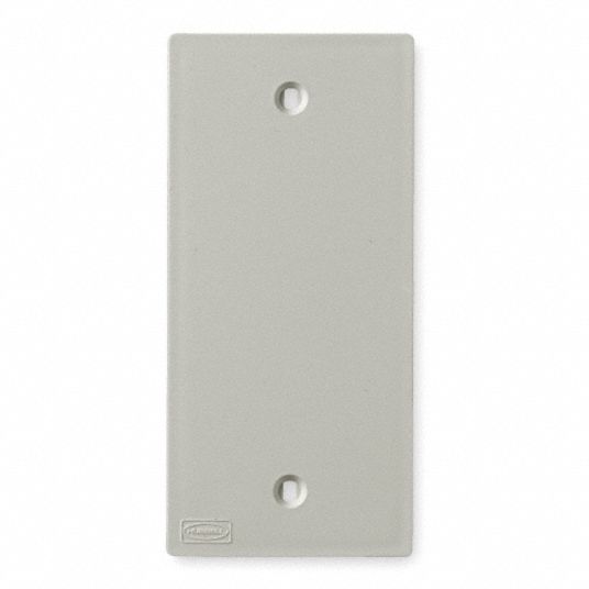 HUBBELL WIRING DEVICEKELLEMS Blank Faceplate, White, PVC, Faceplates