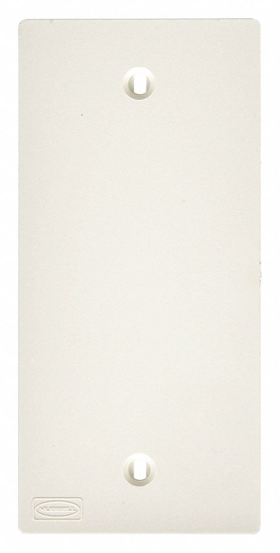 BLANK FACEPLATE, FOR KP SERIES, PLASTIC/PVC, WHITE, 1 GANG