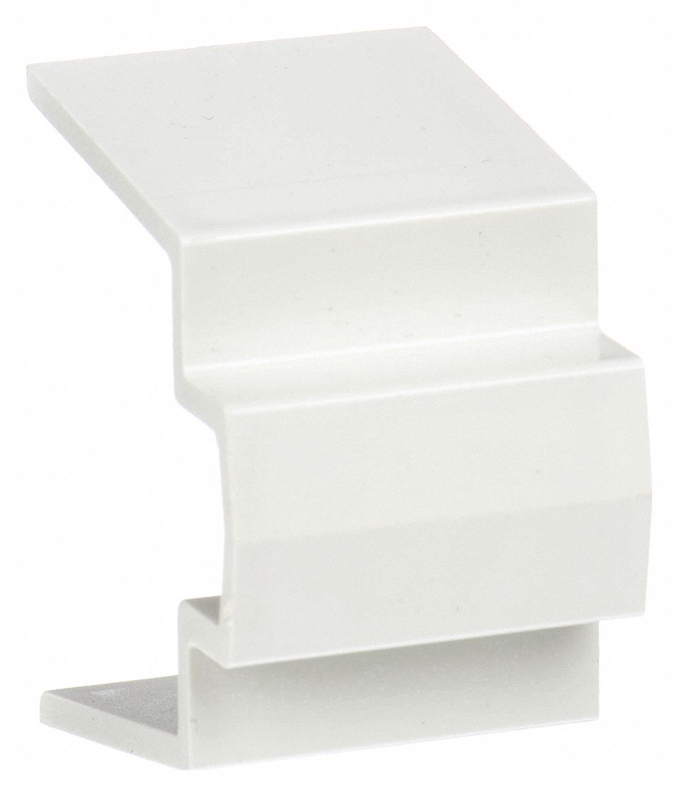 WIRE CLIP, BASETRAK PB3, 4½ IN W, 1¾ IN H, PLASTIC, IVORY