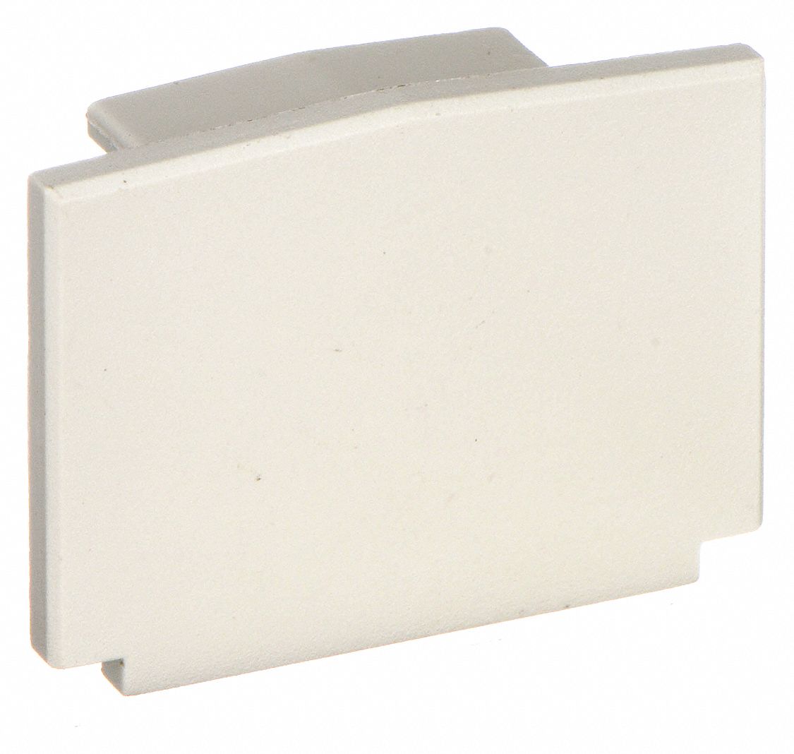 END CAP, FOR LAN-TRAK SERIES, PVC PLASTIC, OFF WHITE