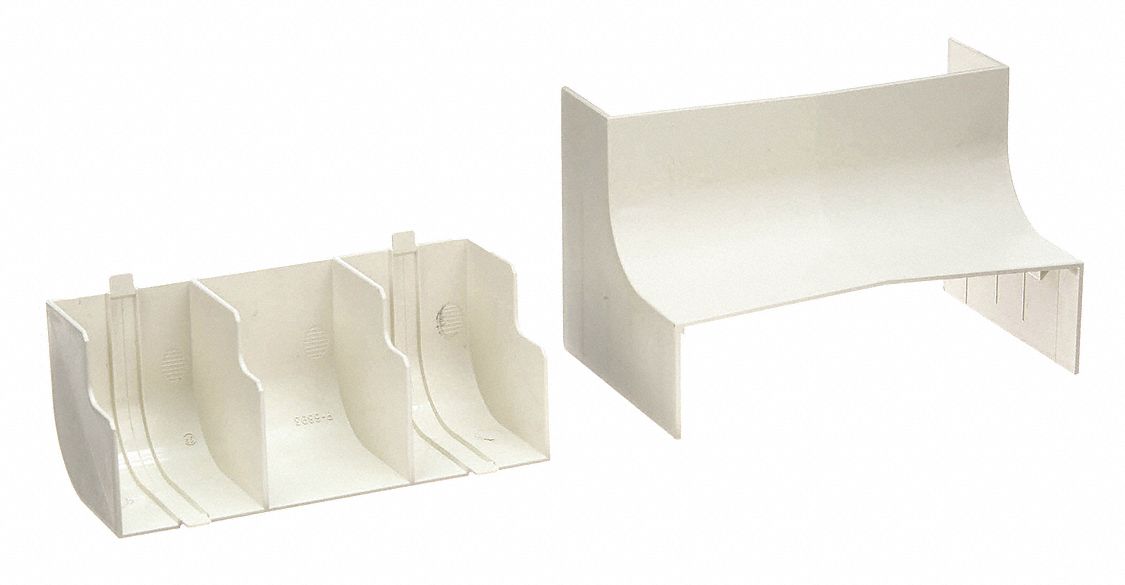 INTERNAL ELBOW BASE AND COVER, SUPER BASE-TRAK, PLASTIC, OFF WHITE