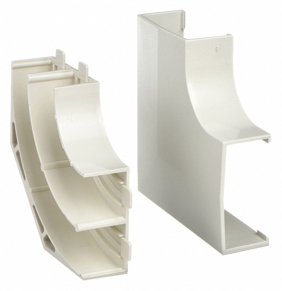 Flat Elbow Base and Cover, White