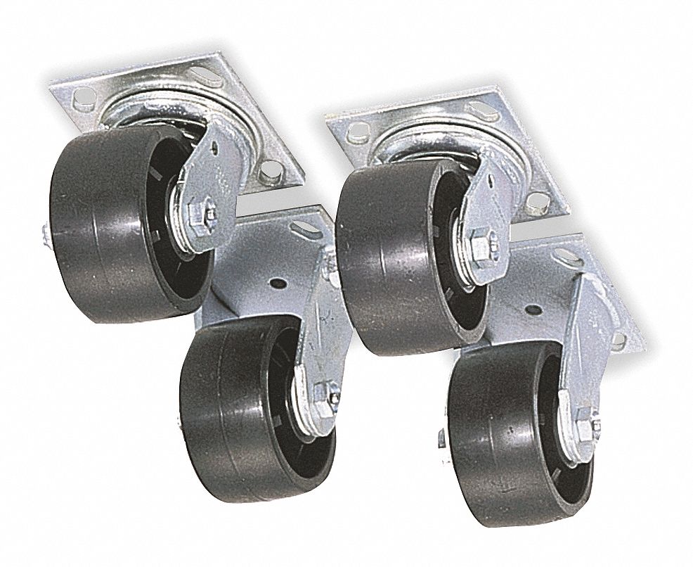 DELTA, 4 in Caster Dia, 4 in Caster Ht, Caster Set - 1MCG3|1-320990 ...