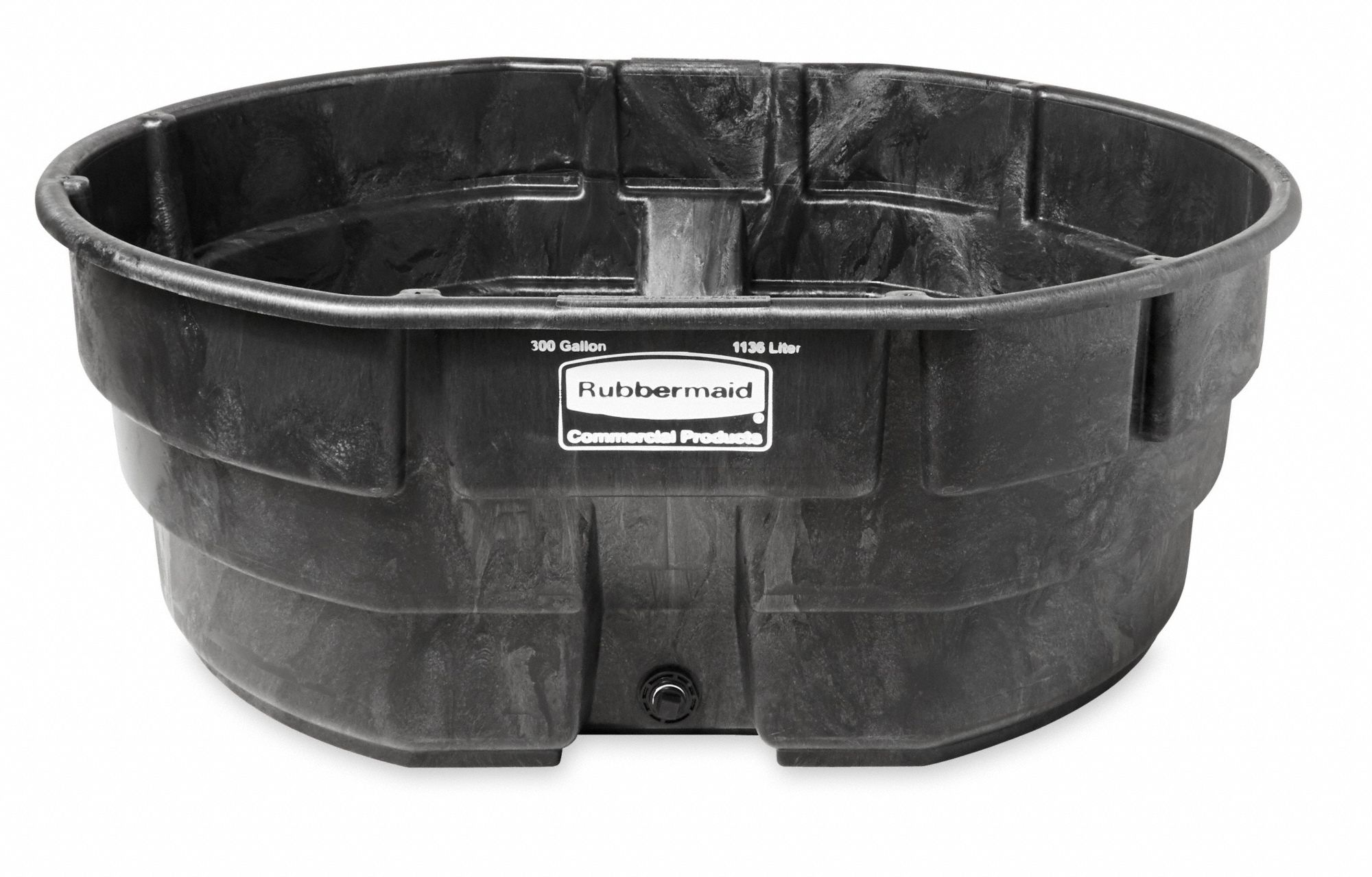 Rubbermaid Commercial Products Stock Tank Black 25 Inh X 63 1 4 Inl X 69 Inw 1ea 1mdb5