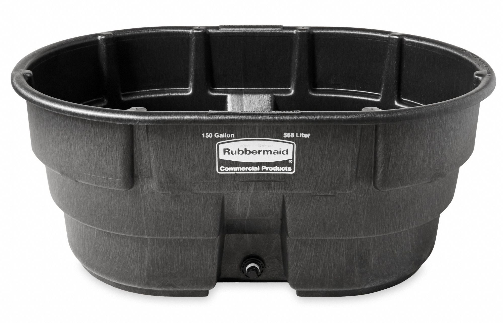 RUBBERMAID COMMERCIAL PRODUCTS Stock Tank, Black, 25 inH x 58 inL x 39