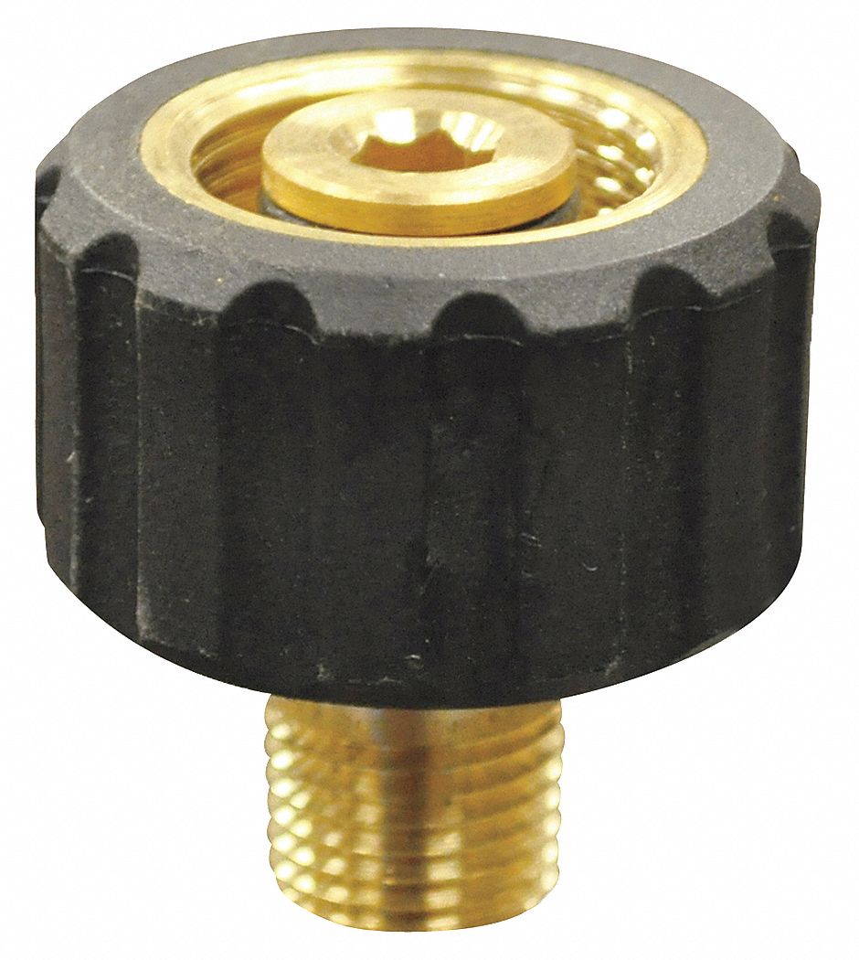 QUICK-CONNECT COUPLER, ⅜ IN (M)NPT, 22MM X 1.5 (F) QUICK CONNECT