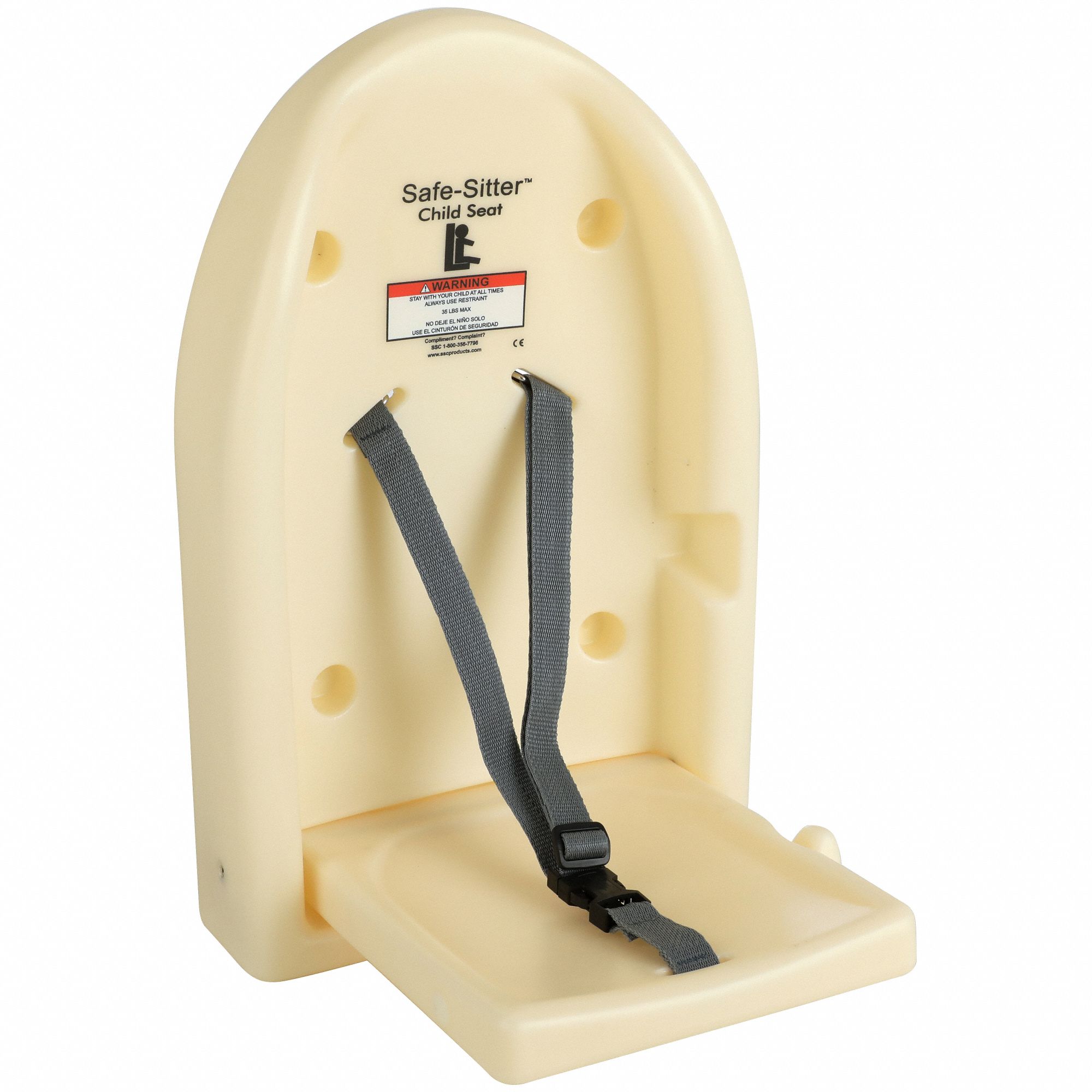 HOSPECO, 67018, Plastic, Baby Wall Seat 1MDU867018 Grainger