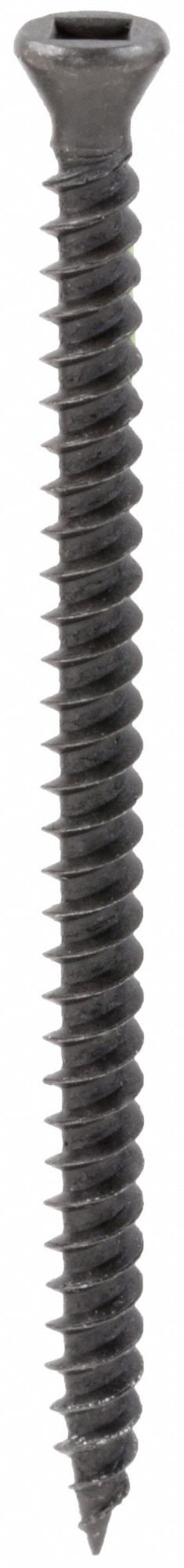 Wood Screw: #6 Size, 2 1/8 in Lg, Steel, Phosphate, Phillips, 100 PK